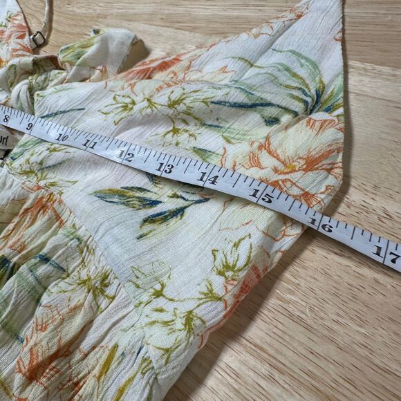 Rip Curl NWT Sol Seeker Maxi Dress Floral White Size S Smocked Hawaiian Tropical - Picture 10 of 12